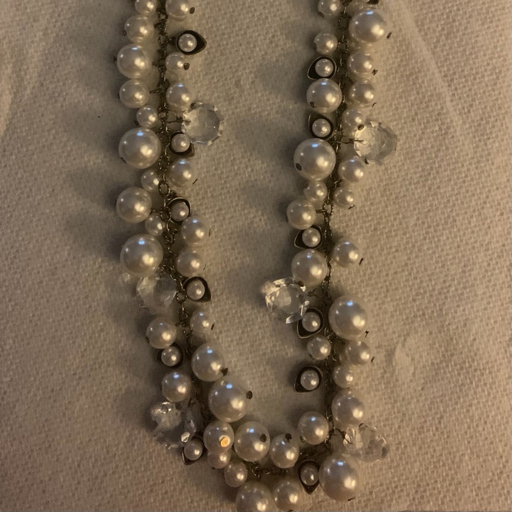 Chloe + Isabel Pearl + Crystal Drops Long Necklace